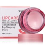 Поживна  маска для губ BioAqua Lip Sleeping Mask з екстрактом полуниці та олією Ши (уцінка без коробки)