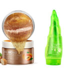 Ціна неділі!Разом Дешевше! Пілінг-скраб для тіла з мигдалем Bioaqua ➕ зволожуючий гель для тіла з алое вера